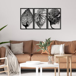 Wallity Saye Escultura de Pared de Metal Negra